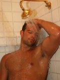 Muscled Village Guy Ricky M Takes A Relaxing Shower After Working Hard And Sunbathing