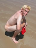 Levi Bfcollection Enjoys A Day At The Beach With His Heavy Balls Hanging Out